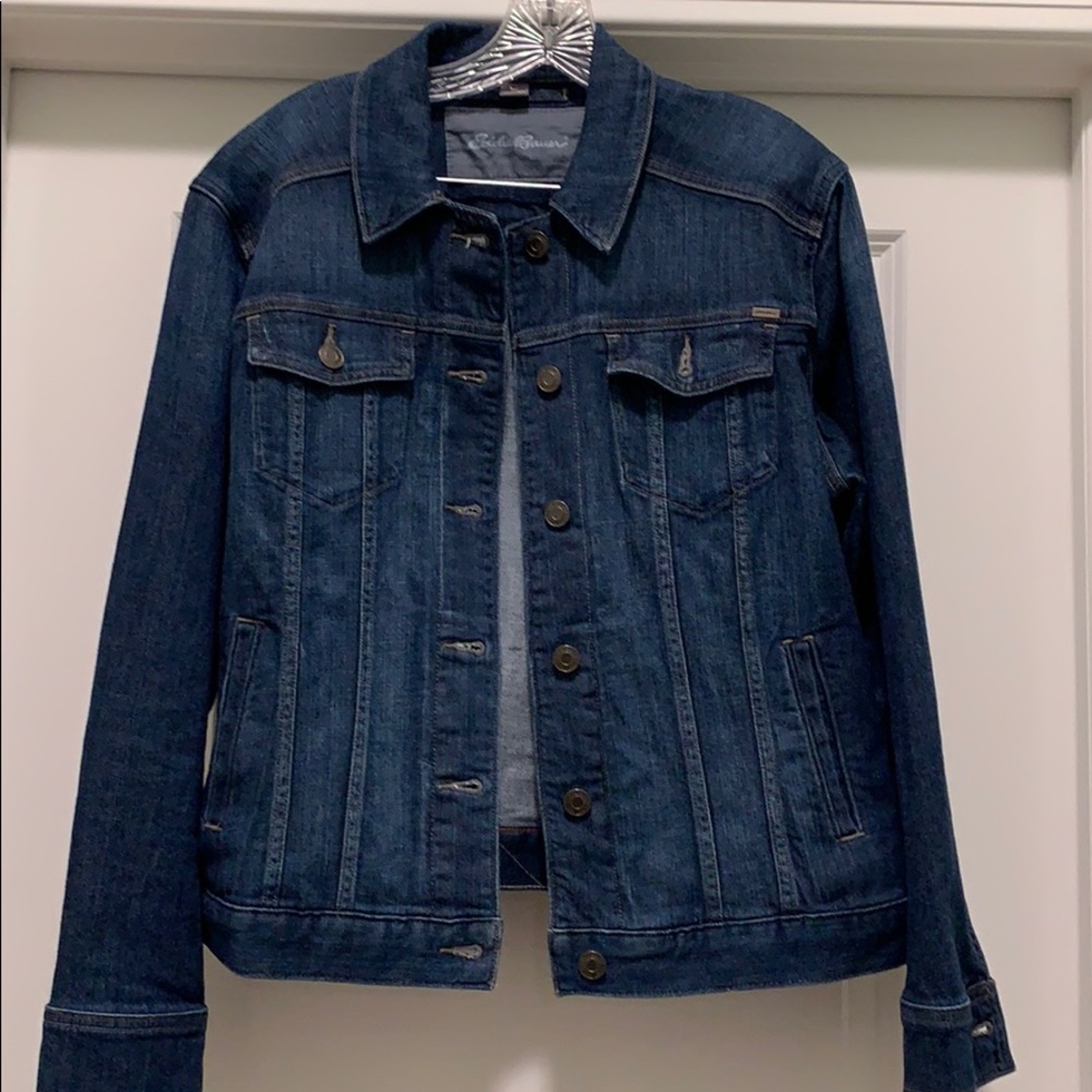 Ladies Eddie Bauer denim jeans jacket. Size XL